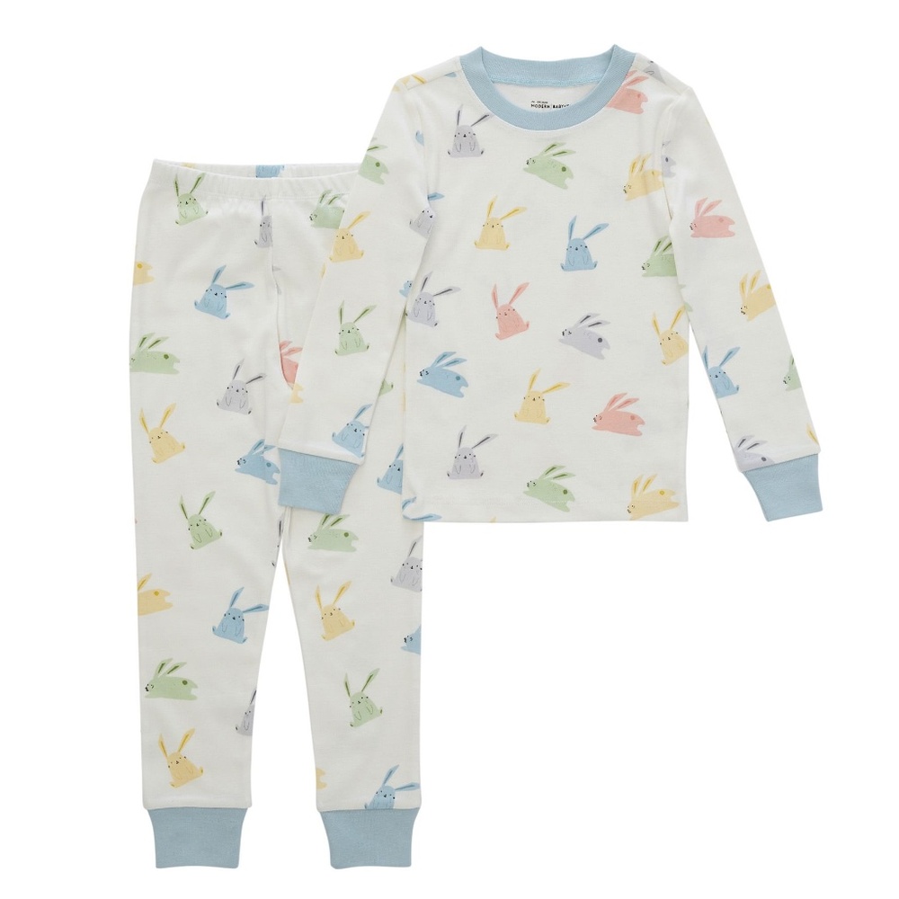 Modern Bunny Organic Cotton Pajama Set-PBK